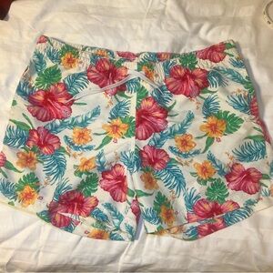 Chubbies Shorts Mens Medium Hawaiian Tropical Print Mesh Lined Made USA *READ*